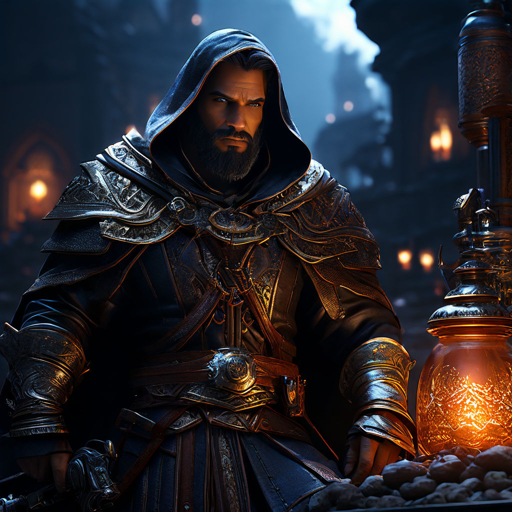 Mago de RPG manipulando elementos mágicos em uma batalha épica