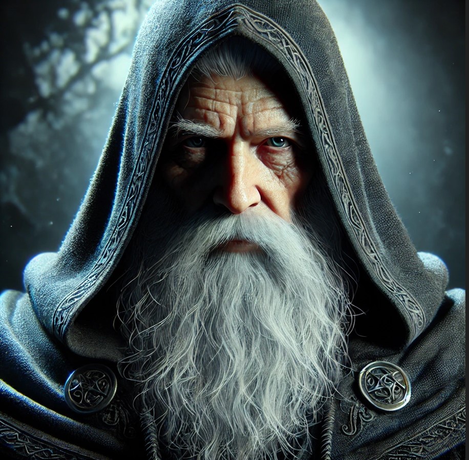 Personagem de RPG com armadura de dragão, pronto para enfrentar o inimigo final