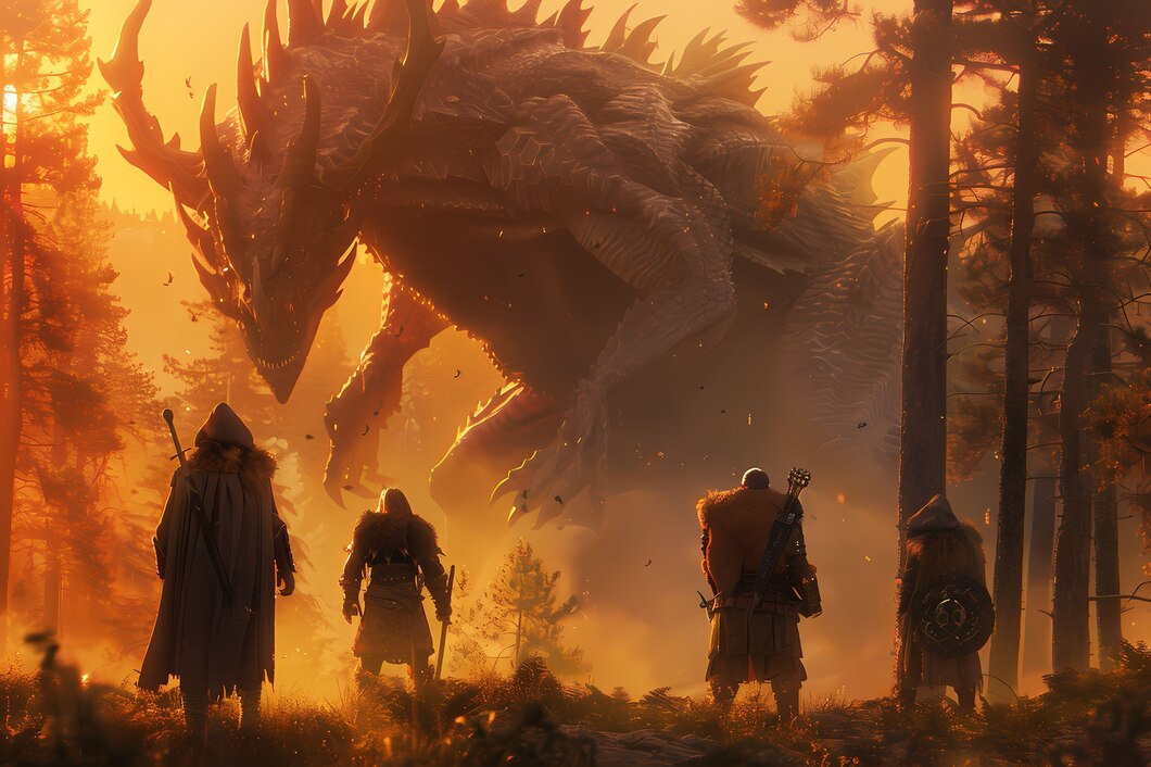 Diversos dados usados no RPG de mesa, incluindo o D20, D12, D10, D8, D6 e D4